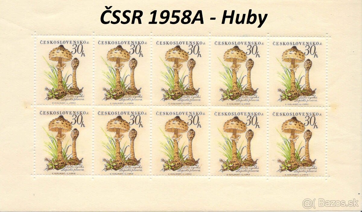 Poštové známky, filatelia: ČSSR, desaťbloky PRO - 16