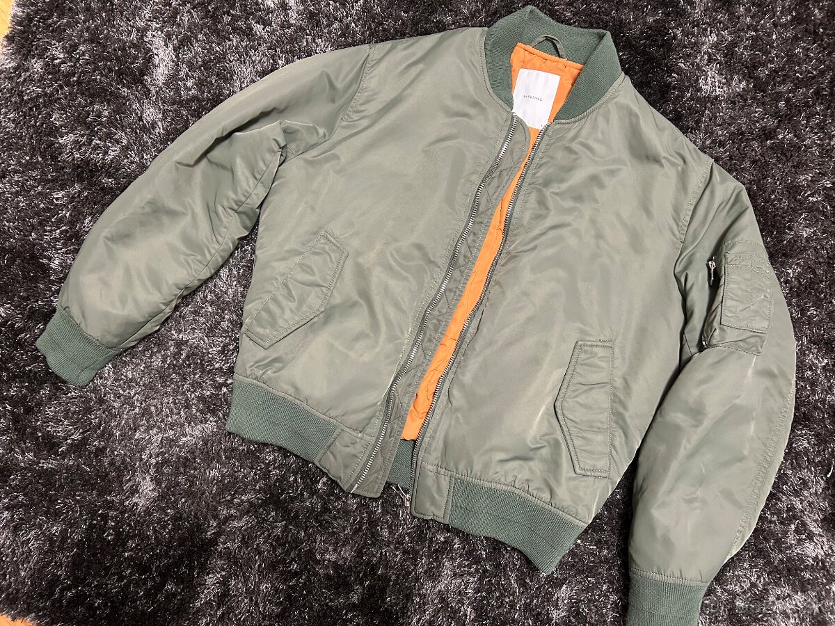 Pánska koženková bunda, bombera, riflovka - 16