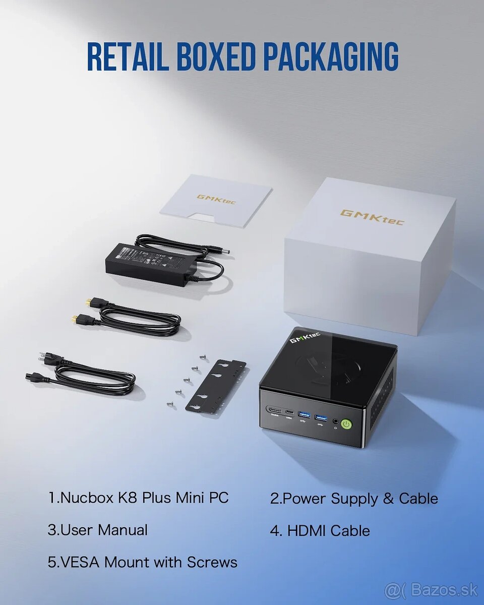 GMKtec K8 Plus AMD Ryzen 7 8845HS 32GB RAM 1TB SSD Win11 Pro - 16