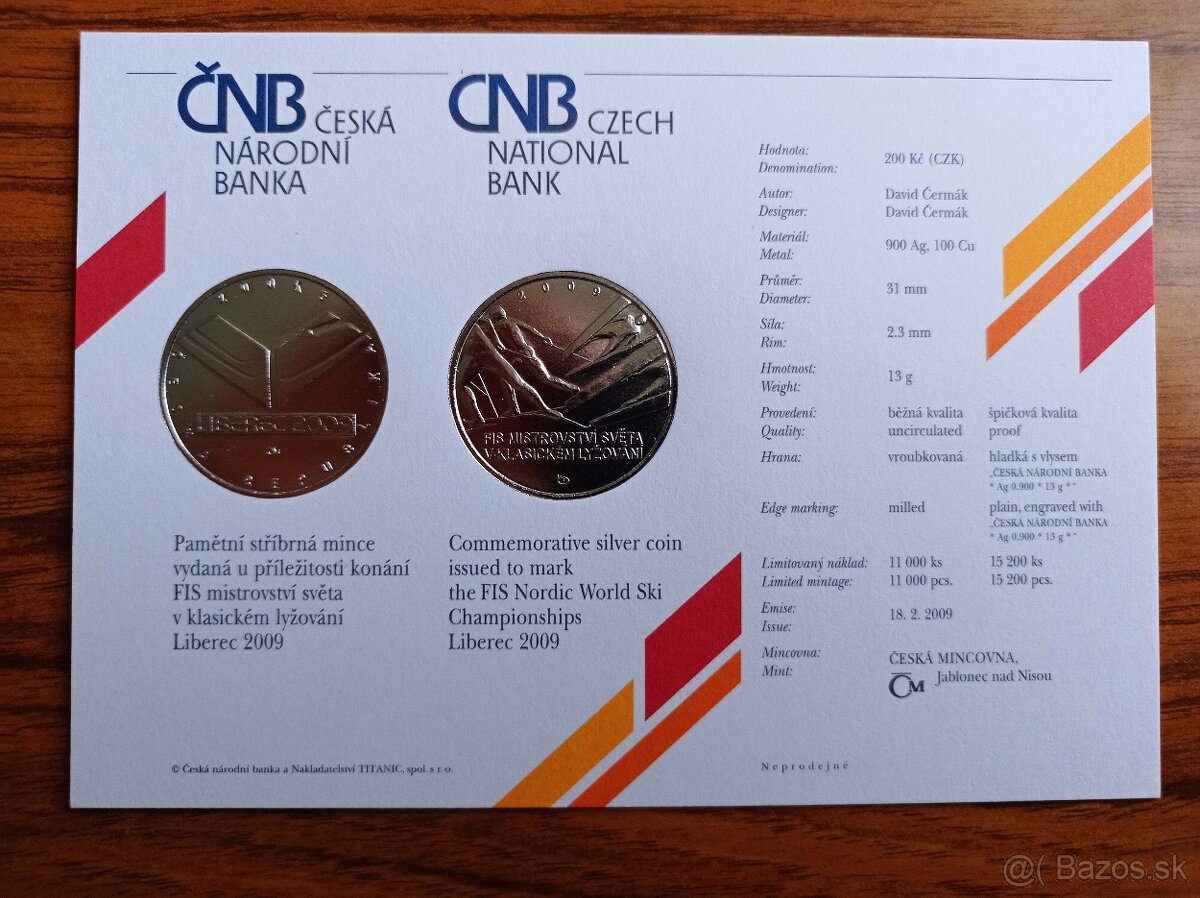 Strieborné mince 200 korún PROOF - 16