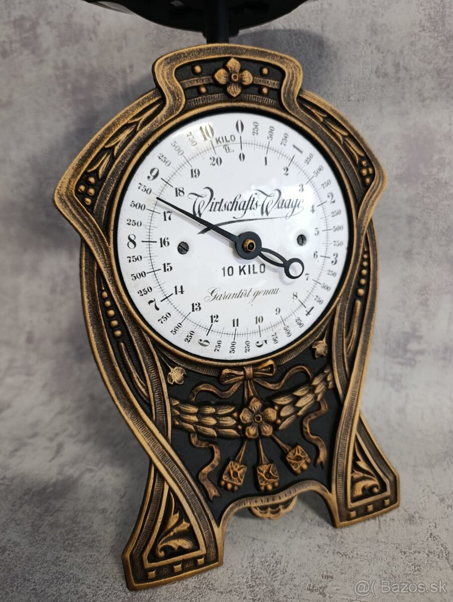 Velmi pěkné jednomiskové litinové 10kg váhy Deutsches r.1905 - 16