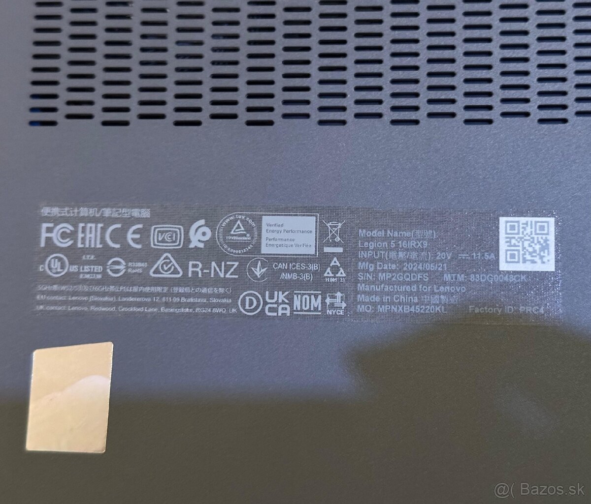 Lenovo Legion 5 – i9-14900HX, RTX 4070, záruka - 16