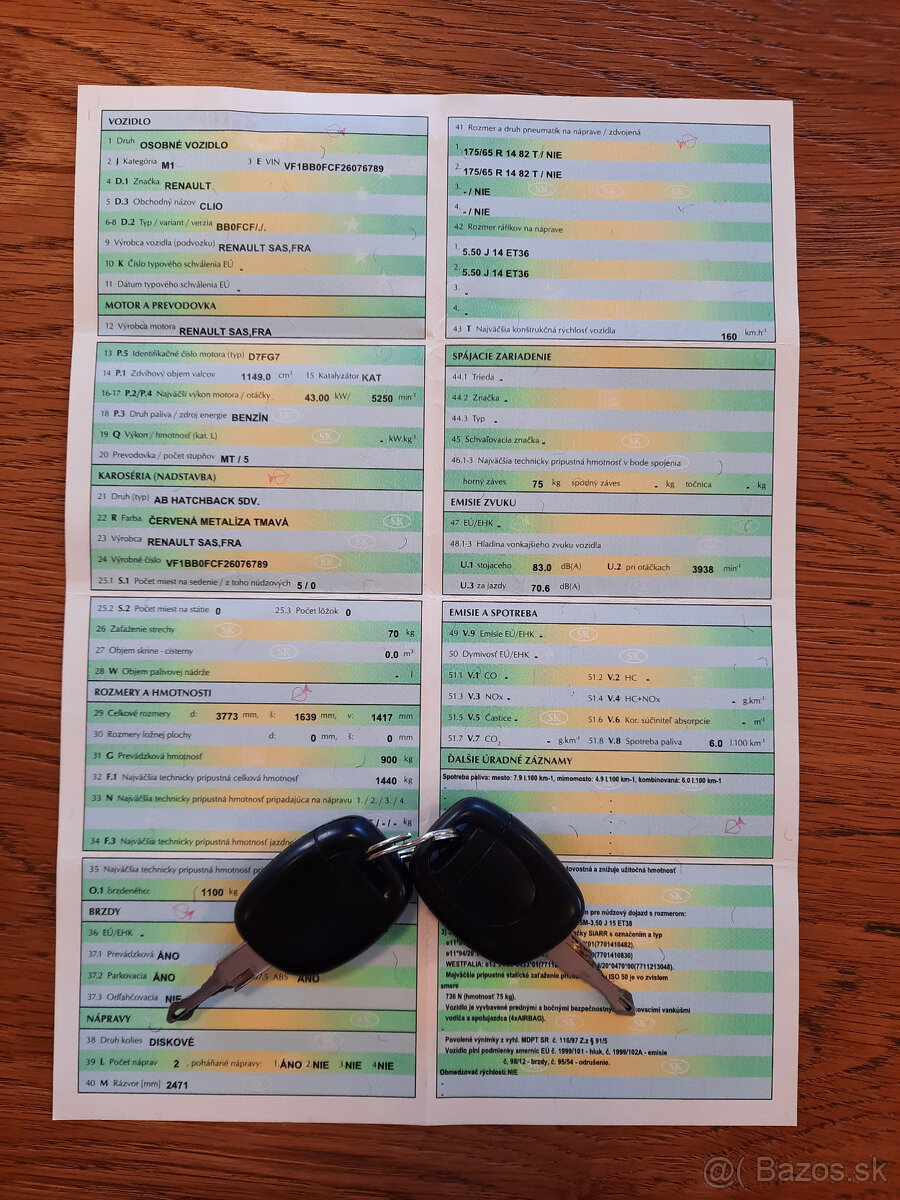 Renault Clio 1,2i - len 138.845 km - 16