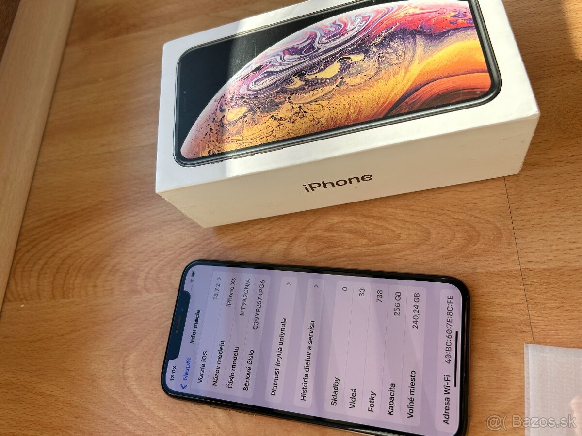 Predám Iphone XS 256 GB - gold - 16