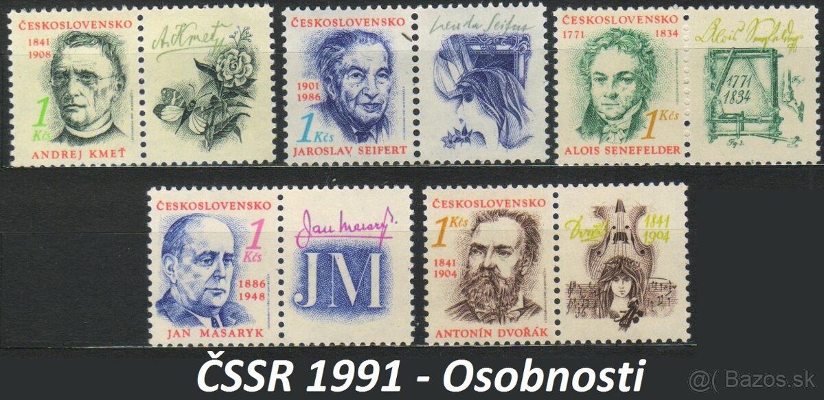 Poštové známky, filatelia: ČSR+ČSSR, slávne série C - 16