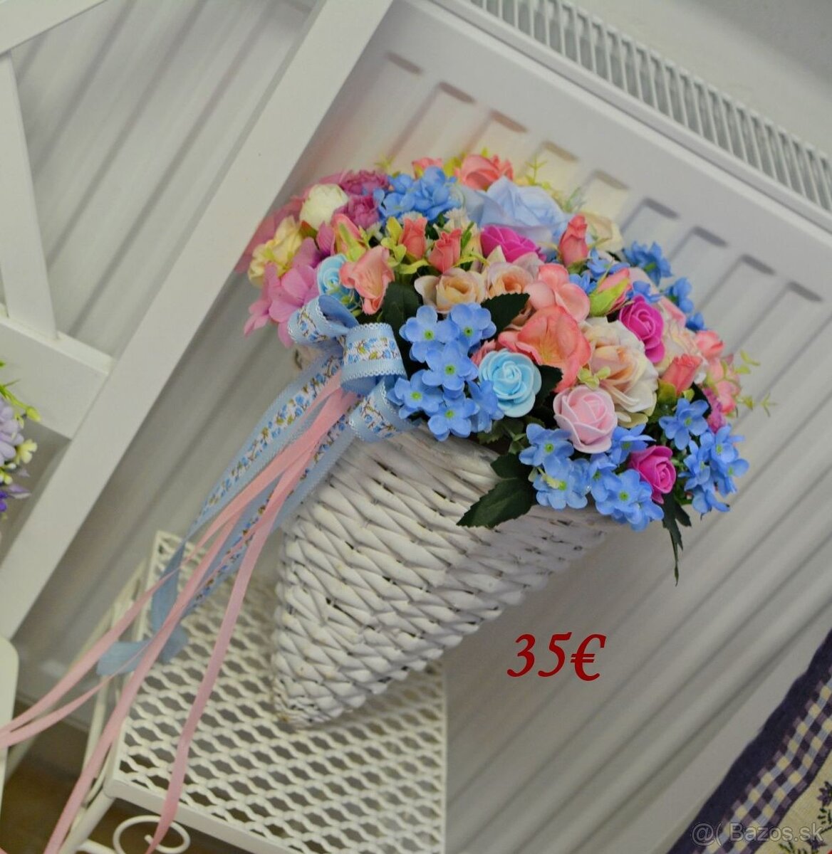 Jarný, veľkonočný veniec, aranžmán - 16