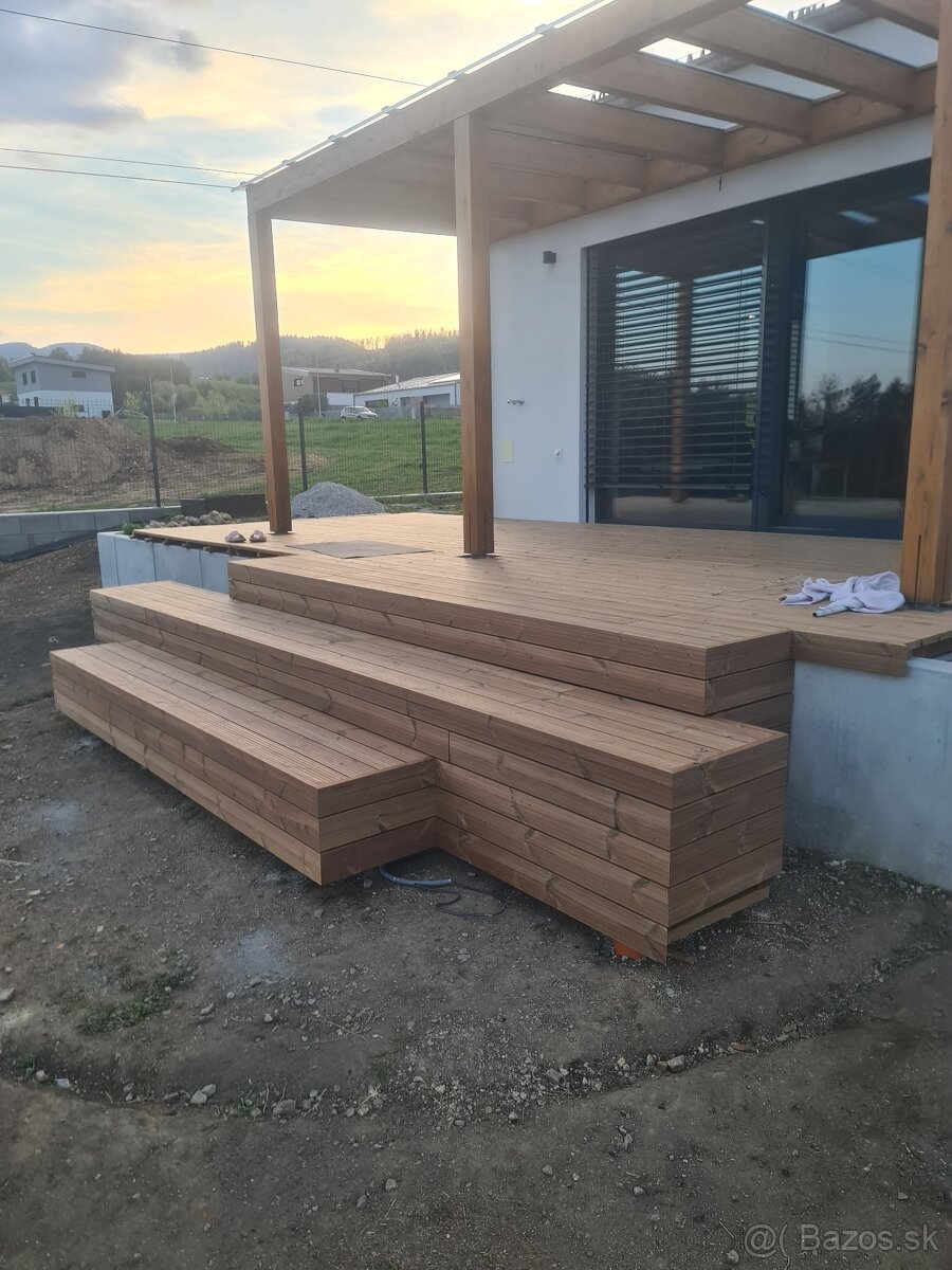 Drevené TERASY, FASÁDY, PRÍSTREŠKY, PLOTY - 16