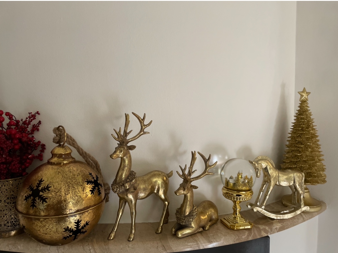 vianoce - sada mix doplnky zlate - 16