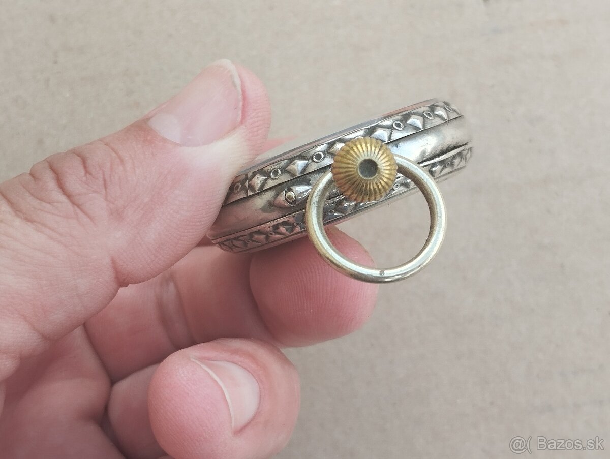 Starožitné dvoupláštové stříbrné zdobené kapesní hodinky. - 16