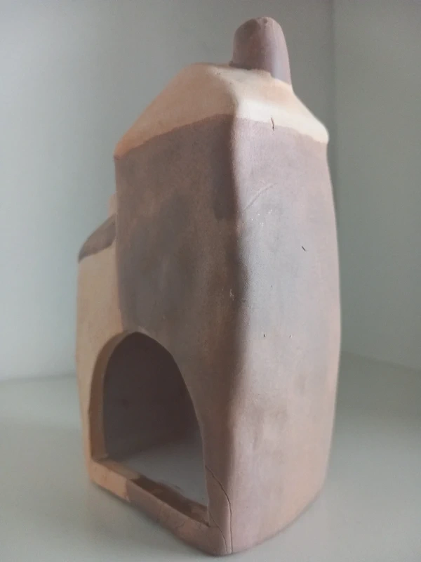 Sada 3ks ručne robené keramické domčeky na sviečku - 16