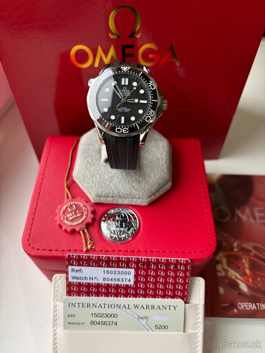 Omega Seamaster 300M, Rubber Strap, 42mm - 16