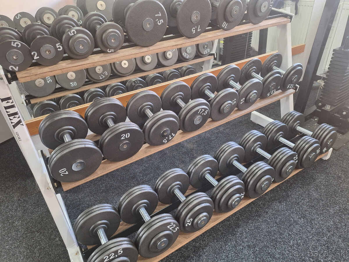 Profi pevné jednoruční činky 2,5-100kg NOVÉ - 16