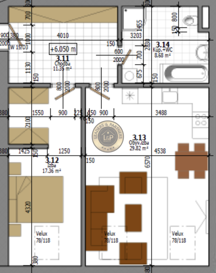 PREDAJ - priestranný 2-izbový BYT - prevedenie ŠTANDART - 16