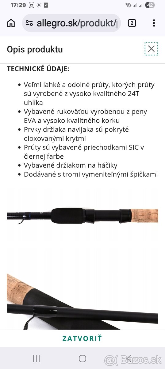 Predám feeder 150-200g 4.2m - 16