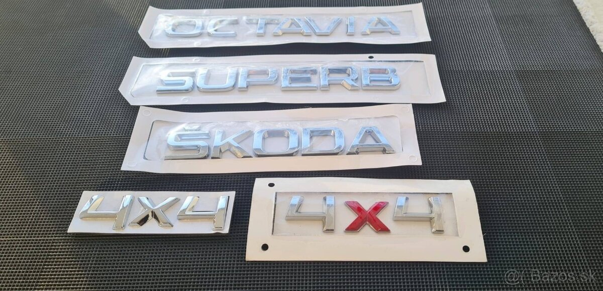ŠKODA nápisy ČIERNE / CHROMOVE - 16