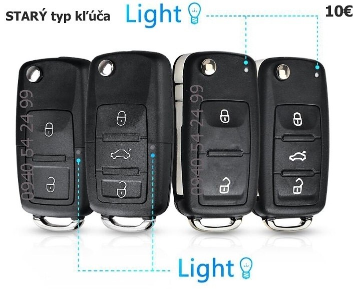 Obal kľúča SEAT VW ŠKODA - 16