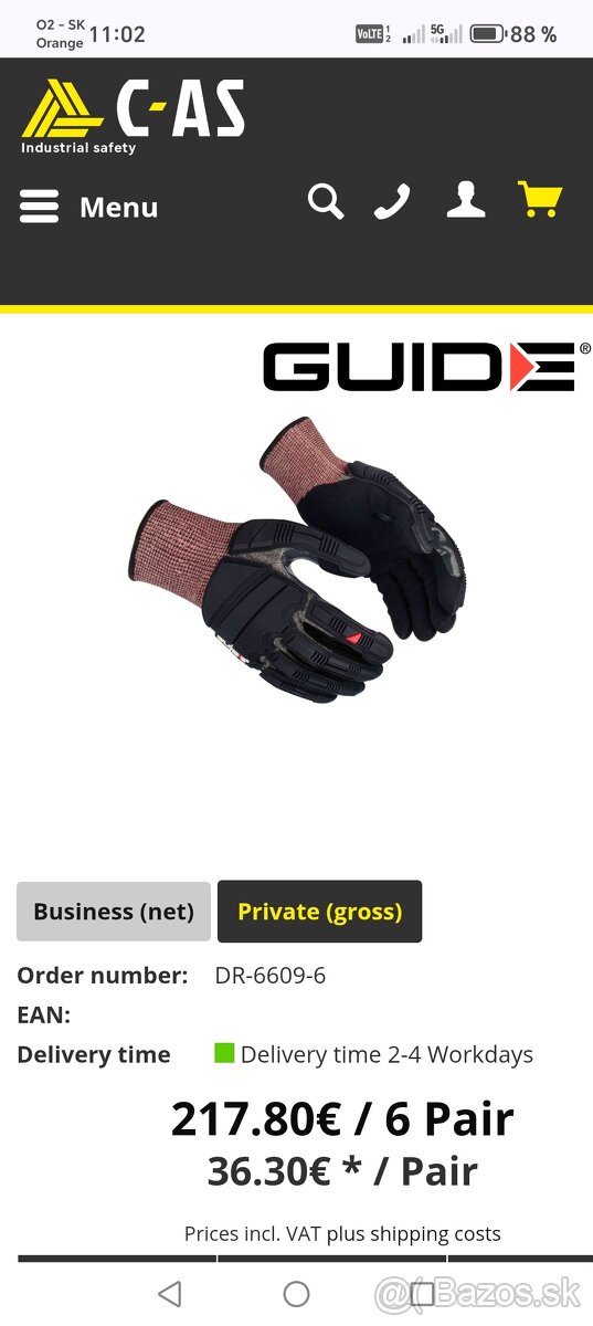 Mix rukavice ANSELL, GUIDE, TEGERA, RG, MW - 16