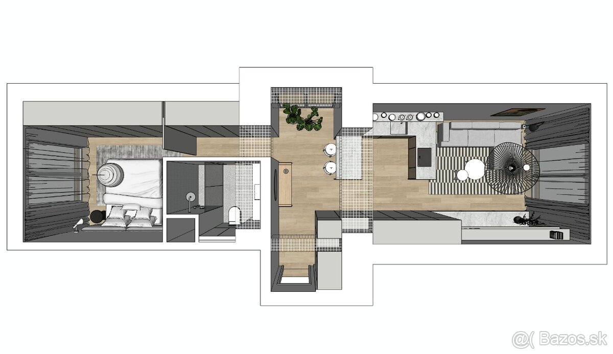1-izbový byt Bratislava - NIVY - ul Budovateľská - 16