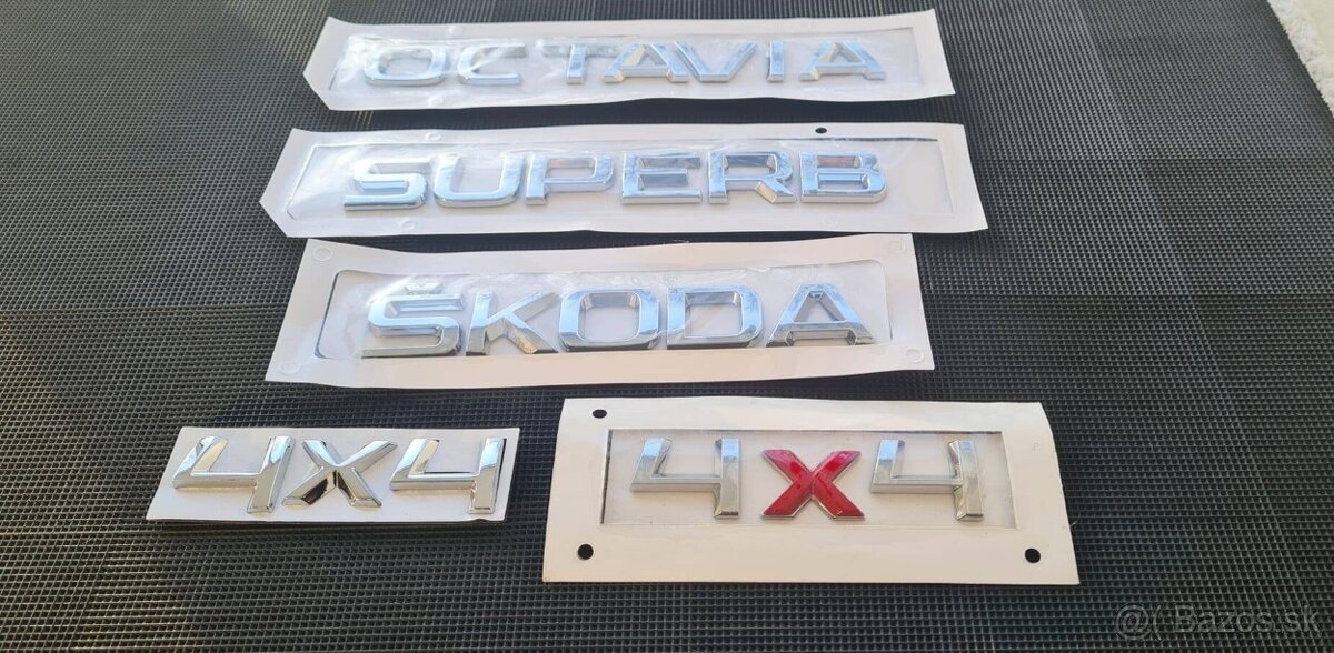 ŠKODA nápisy ČIERNE / CHROMOVE - 16