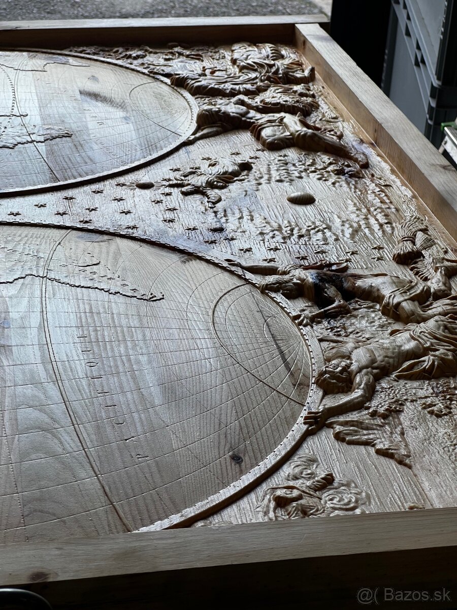 Drevený obraz – Karta sveta (mapa sveta) - 16