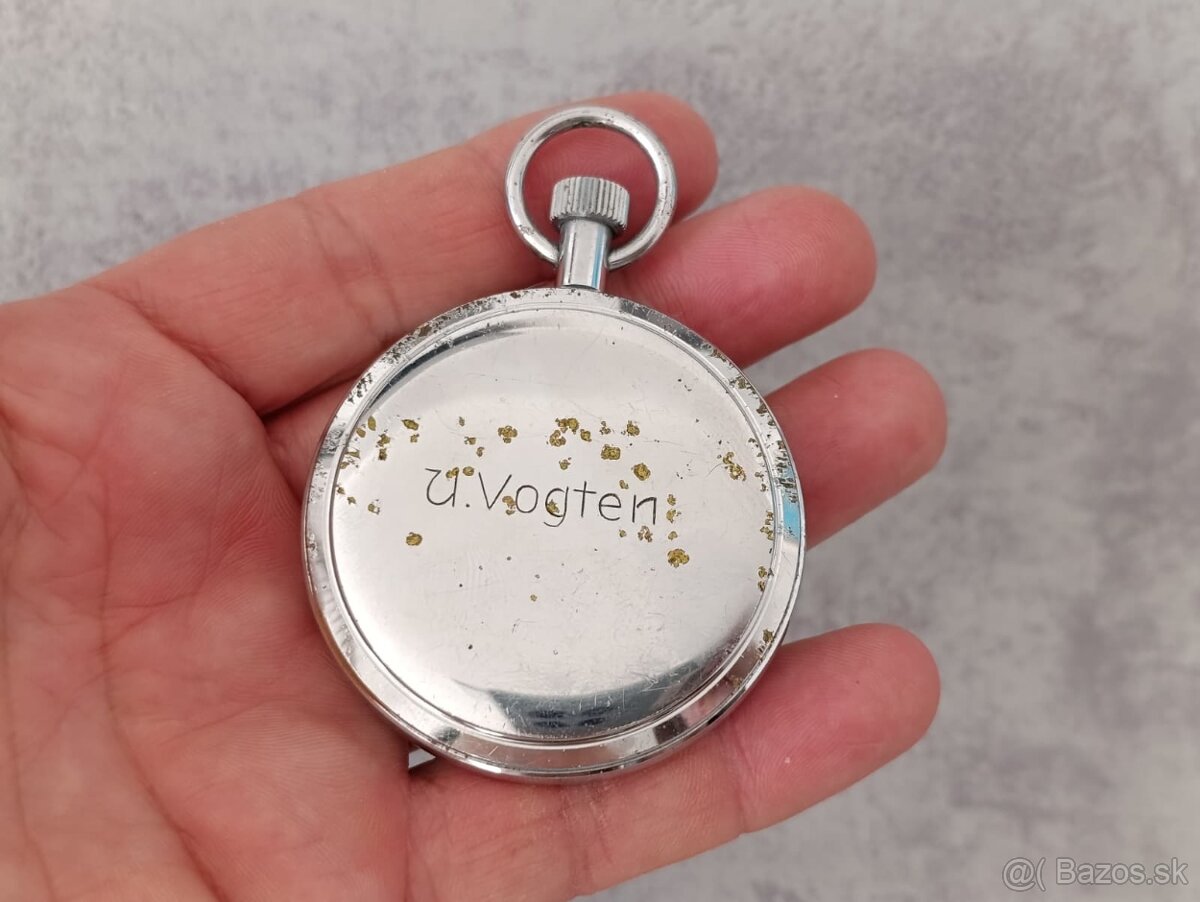 Zajímavé staré německé kapesní stopky Junghans 1/10s. - 16