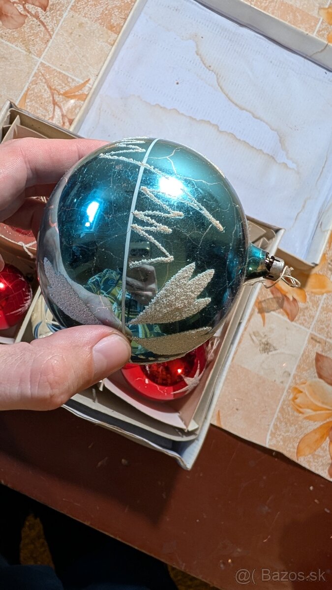 Retro vianocne ozdoby - 6 ks gul - 16