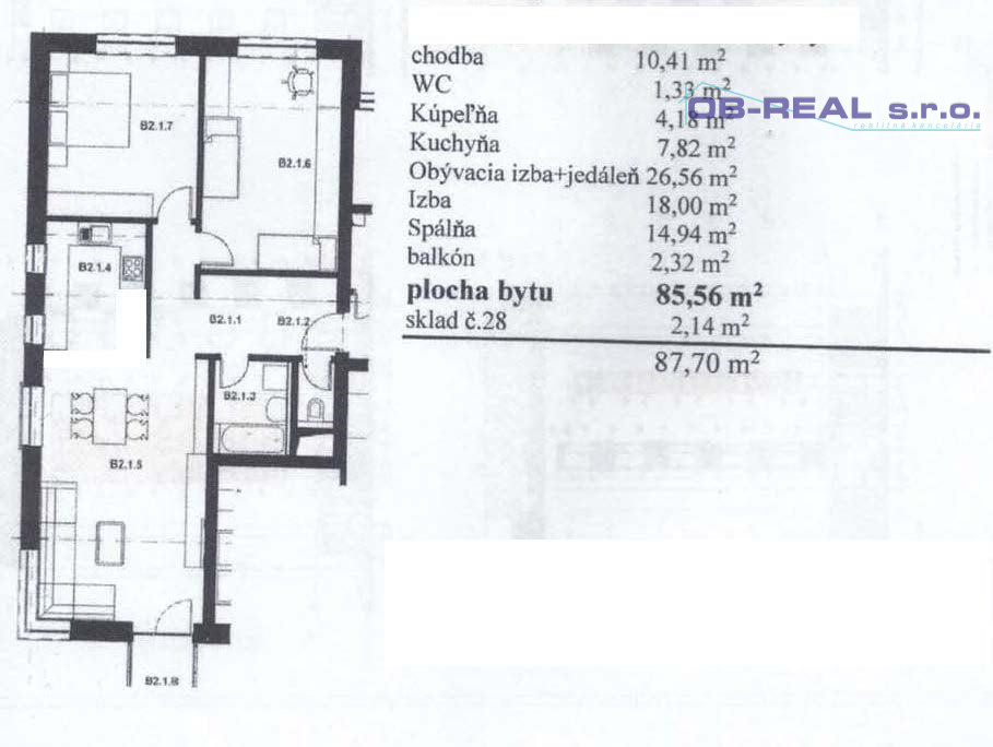 Veľký 3-izbový byt 87,7 m2 v Galante na PREDAJ - 16