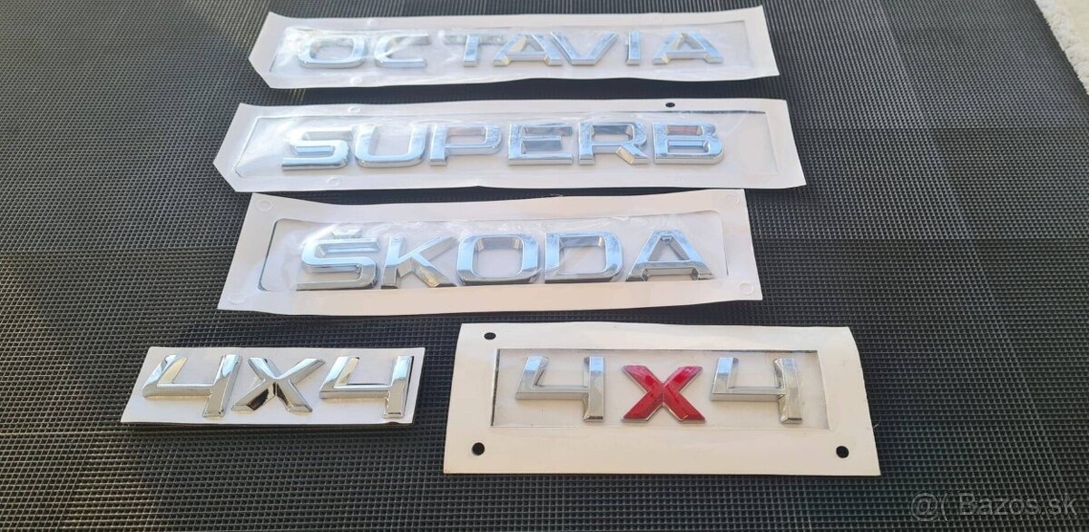 ŠKODA nápisy ČIERNE / CHROMOVE - 16