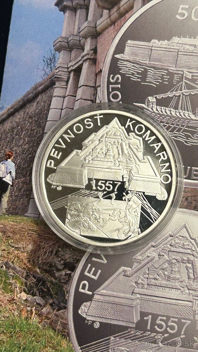 Slovenske mince proof, striebro, korunova mena. - 16