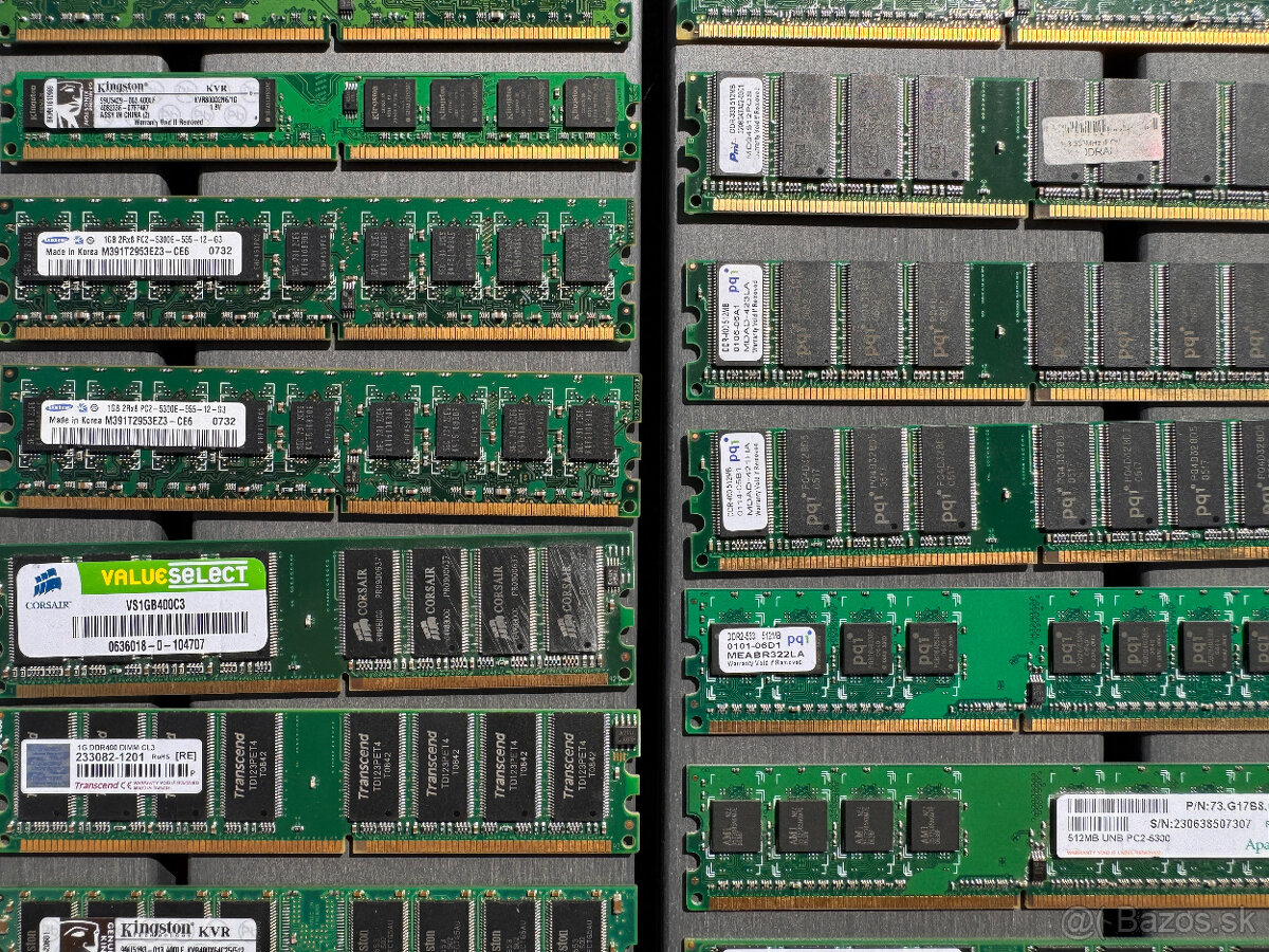 PC RAM pamäte: 256 MB, 512 MB, 1 GB a 2 GB - 16