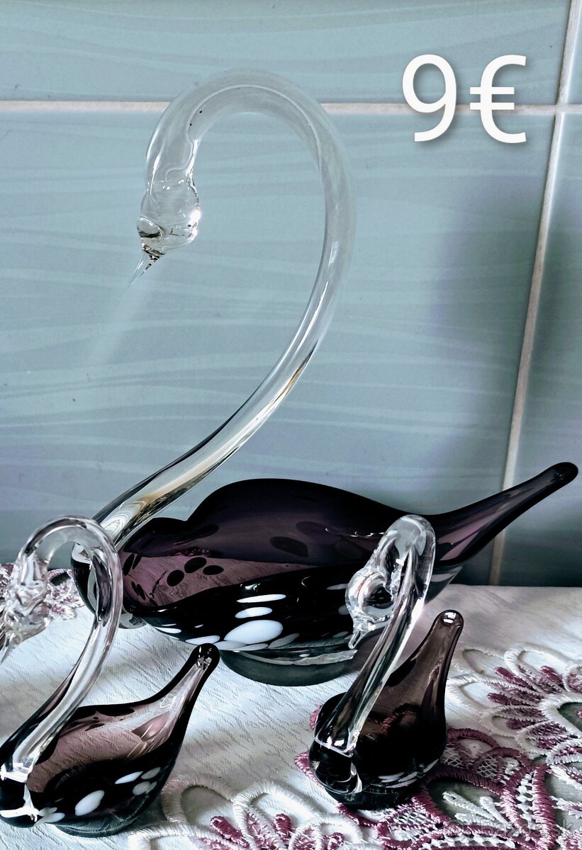 Sklenené dekorácie - zberateľské - 16