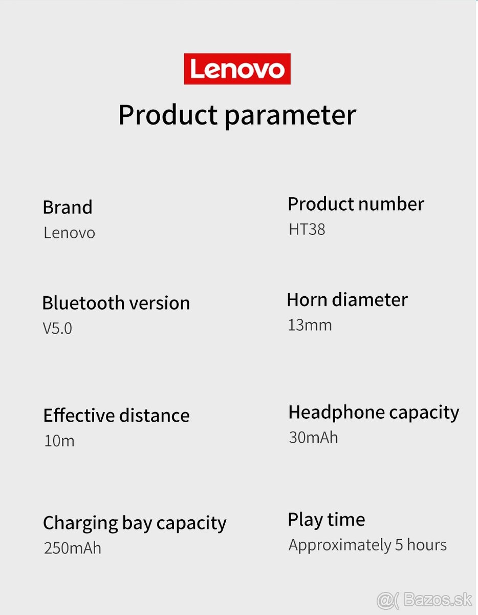 Predam sluchatka sluchadla nove Lenovo HT38 - 16