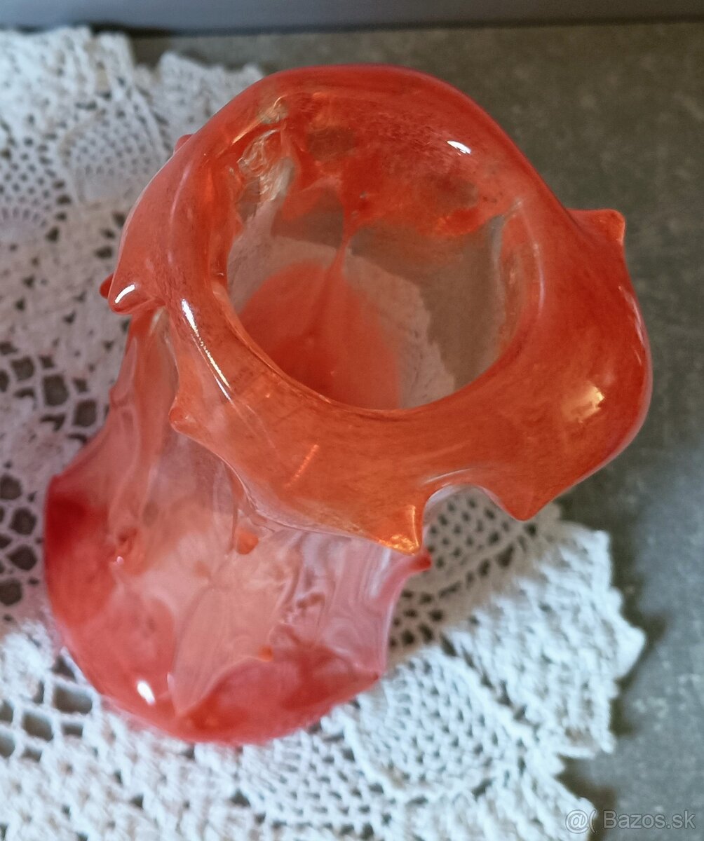 Hutné sklo - váza, misa , popolník - 16