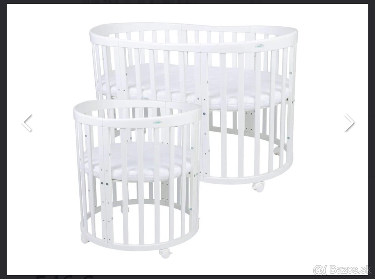 Rastúca houpajúca srdiečková postielka biela - 16