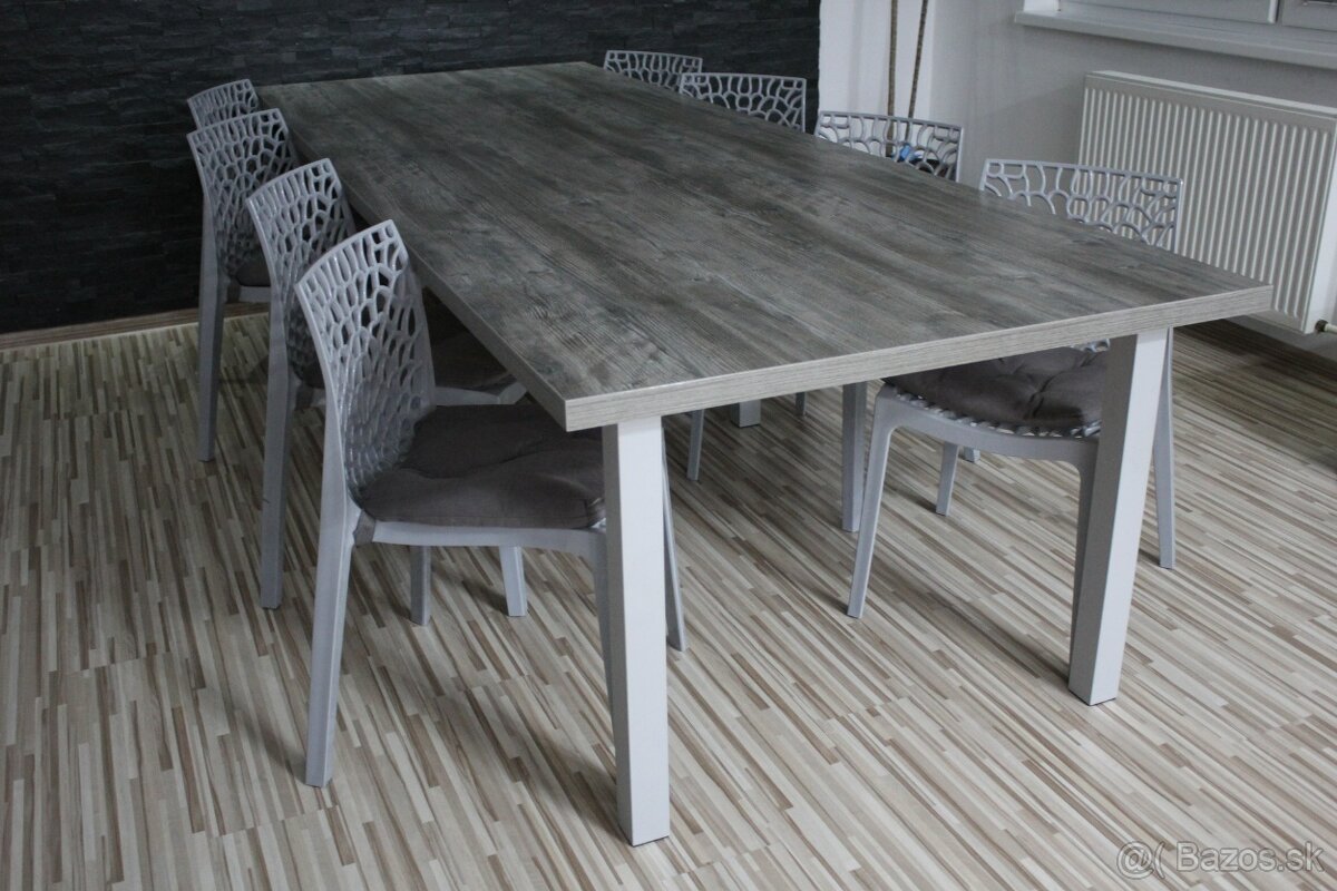 Nový jedálenský stôl pre 8-10 ľudí 300cm x 110cm - 16