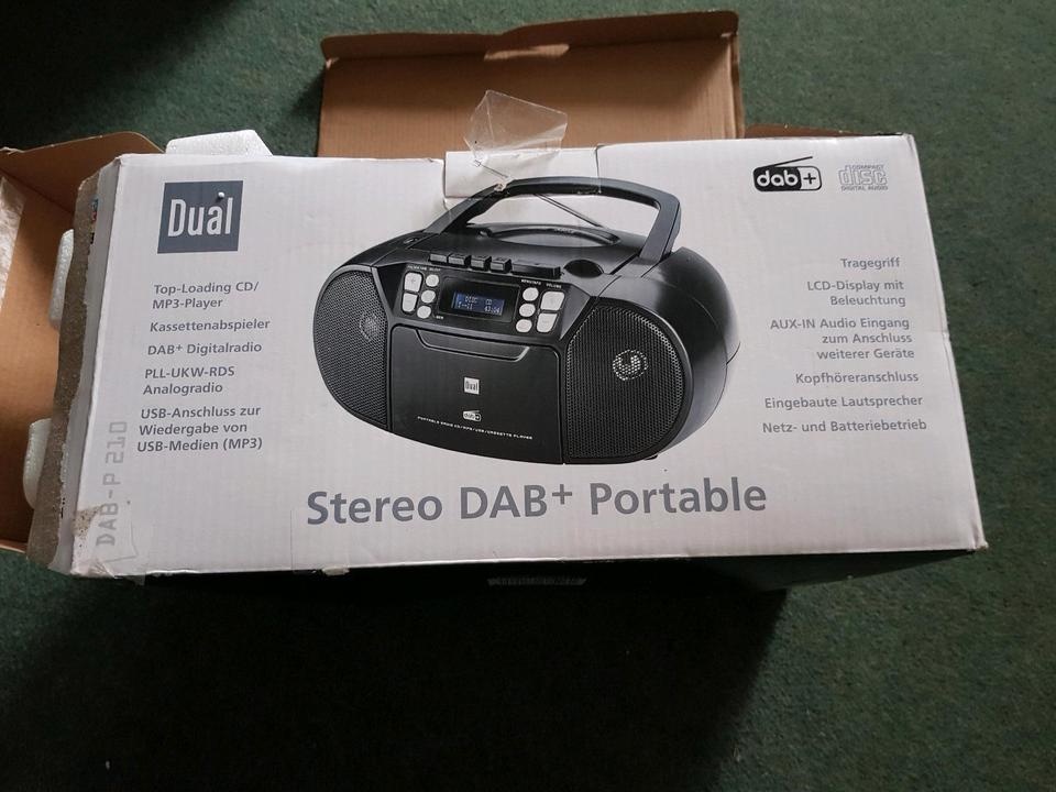 7 v1 DAB+ FM prenosné rádio STEREO kazeťák 230v aj Baterky - 16