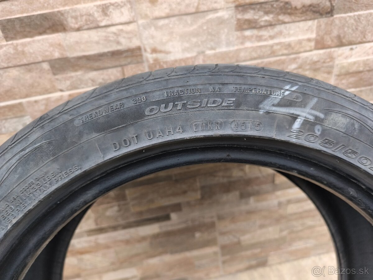 Predám letné pneumatiky 205/50r17 - 16