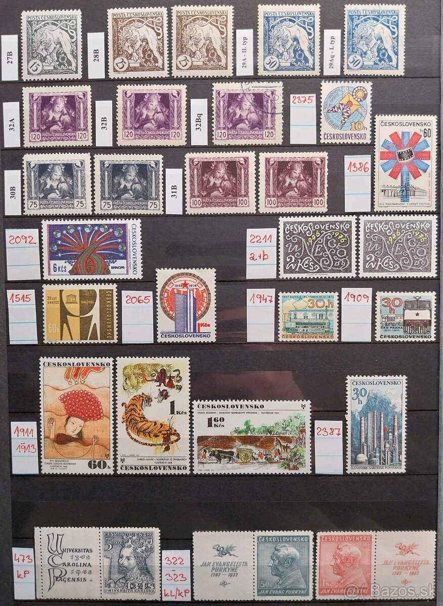 Známky ČESKOSLOVENSKO – 1 - 16