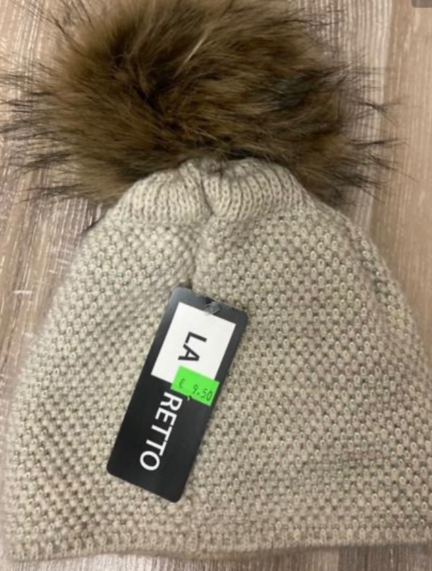 Dámska Teplá zimná čiapka s brmbolcom/Nová - 16