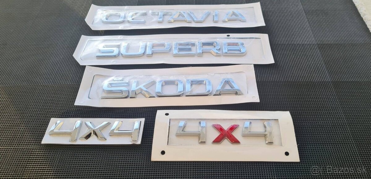 ŠKODA nápisy ČIERNE / CHROMOVE - 16