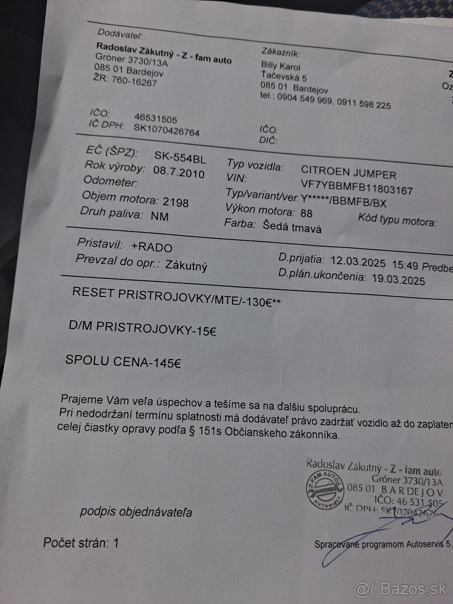 Predám citroën Jumper 2.2.88kw plus chip - 16