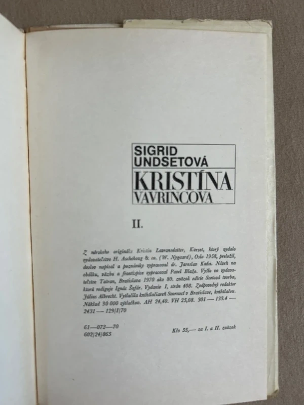 Kristina Vavřincova I a II - Sigrid Undset r.1970 - 16