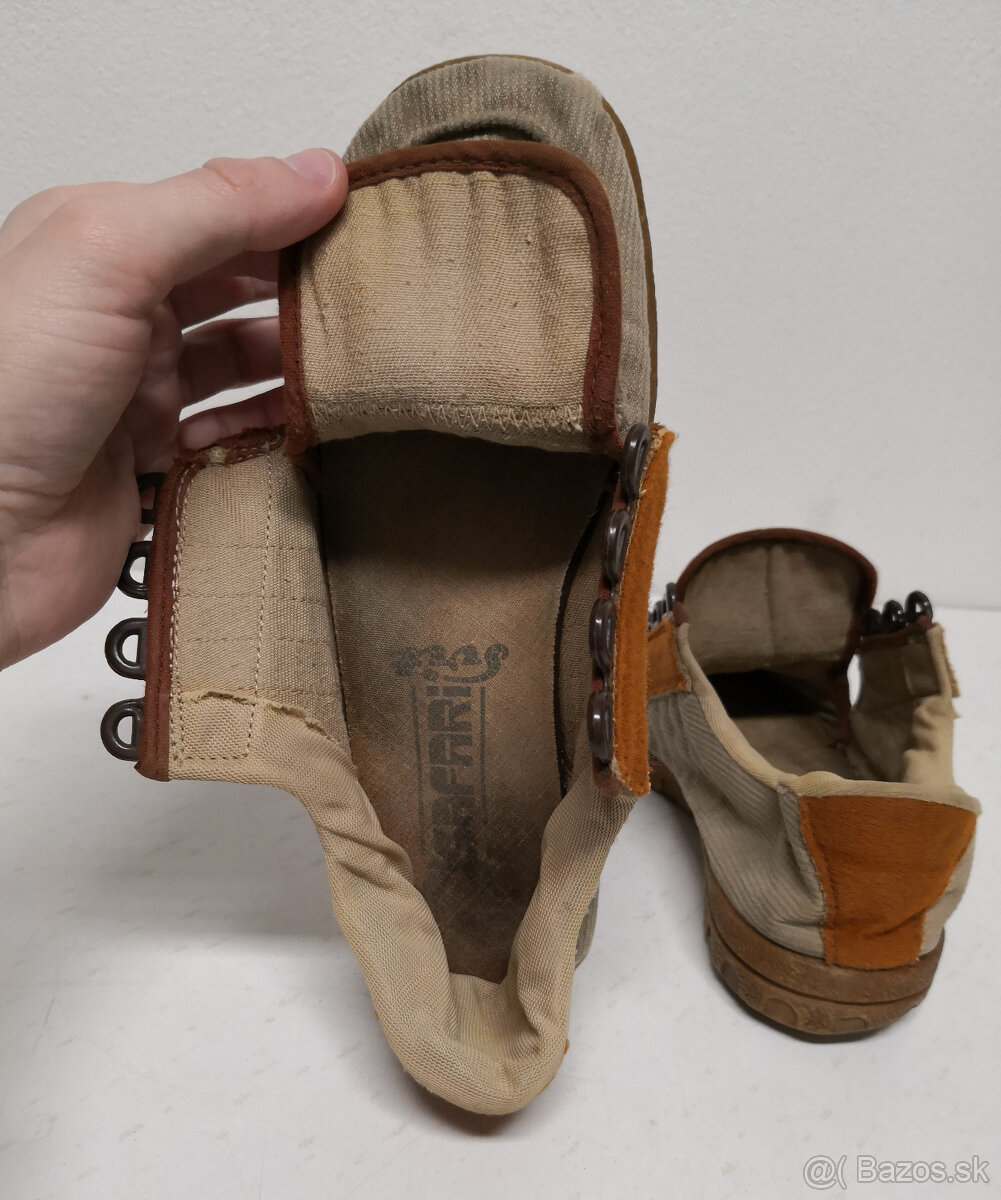 Starožitné Československe topánky Safari - 16