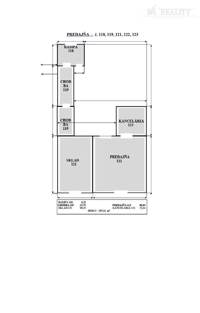 Obchodné priestory na prenájom, 207 m2, Brnianska ul., Trenč - 16