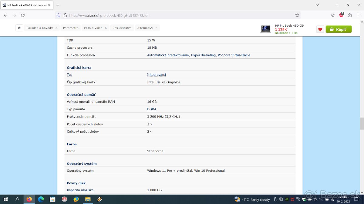 HP ProBook 450 G9 - 16