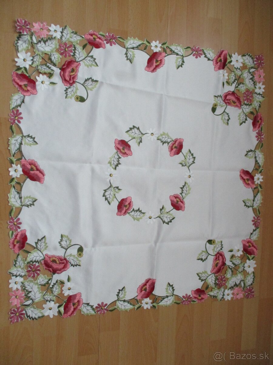 starožitnú vyšívanú dečku - obrus / 52 / - 16