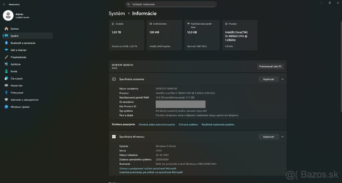 Lenovo Ideapad 3 /Core i3-1005G1/12GB RAM/FHD/SSD+HDD - 16