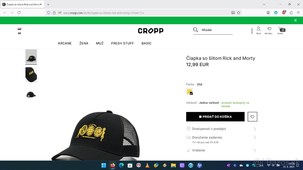 Šiltovka 2Pac, Cypress Hill, Jurský Park, Rick and Morty - 16