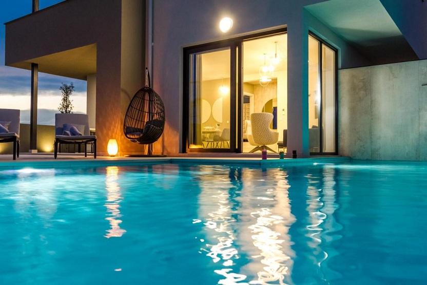 Chorvátsko-Luxusná vila s bazénom a výhľadom na more - 16