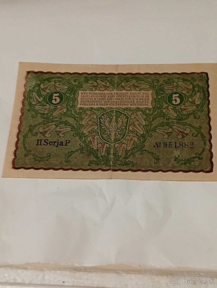 Predám vzacne Poľske Marky 1919 - 16